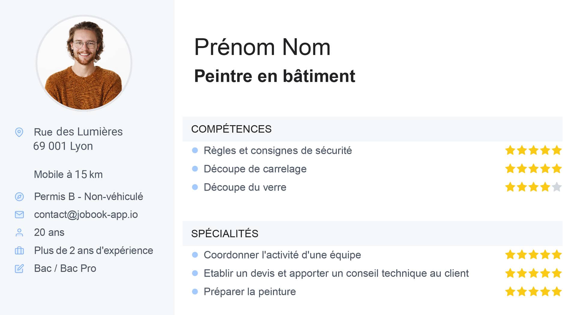 Crée ton Cv gratuitement et facilement avec Jobook